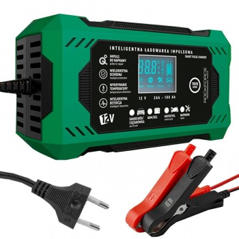 Зарядно устройство за акумулатор 6А , 12V , 2AH-100AH ,  ROCKFORCE